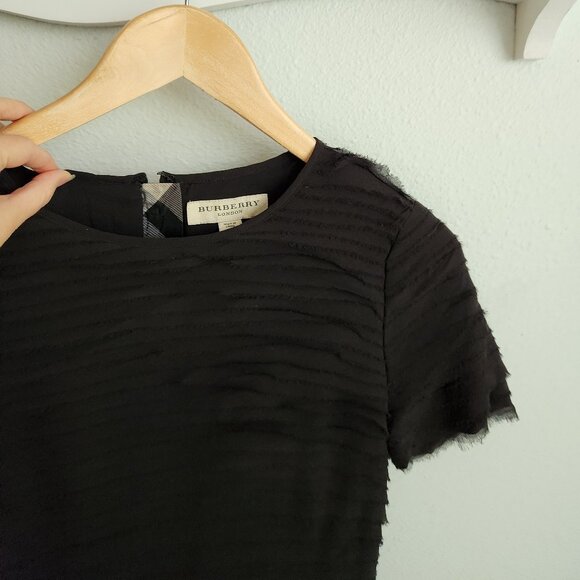 Burberry black Silk Sheath Dress Size 2 - Picture 3 of 9